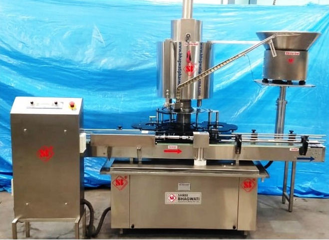 Crown Corking Machine - Automatic, Stainless Steel, Adjustable Height 750 mm to 840 mm | Low Noise, High Efficiency, Electric Drive, 1 Year Warranty, Touch Screen Control