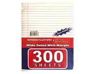 300 Sheets Wide Ruled Filler Paper