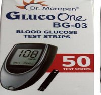 Black And White Dr. Morepen 50 No ( Gluco One)  Glucometer Strips