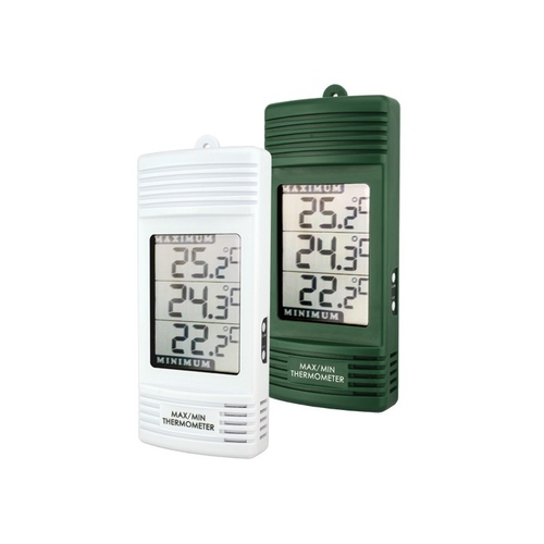 max/min thermometer with internal temperature sensor