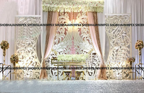 White Theme Wedding Fiber Panel Backdrops