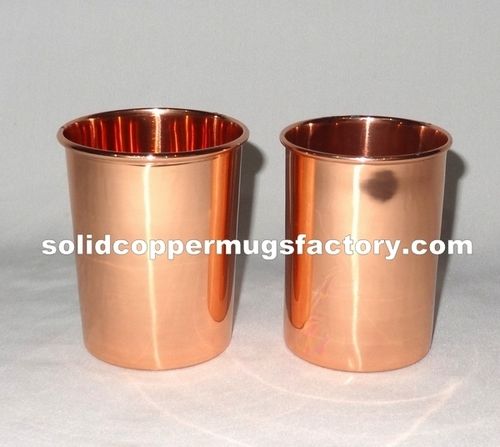 Solid Copper Water Glass