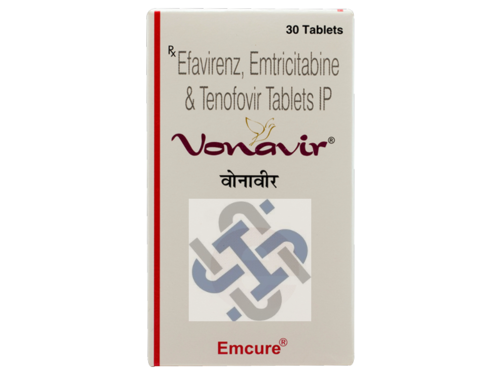 Vonavir Emtricitabine 200mg Tenofovir disoproxil fumarate 300mg Efavirenz 600mg Tablet