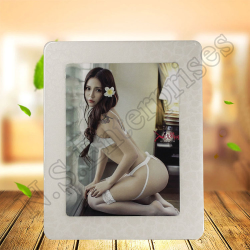 MD-001 SUBLIMATION CRYSTAL MDF FRAME - Rectangle Shape, Size 200*250*12mm | White MDF Material, Printing Size 145*195mm