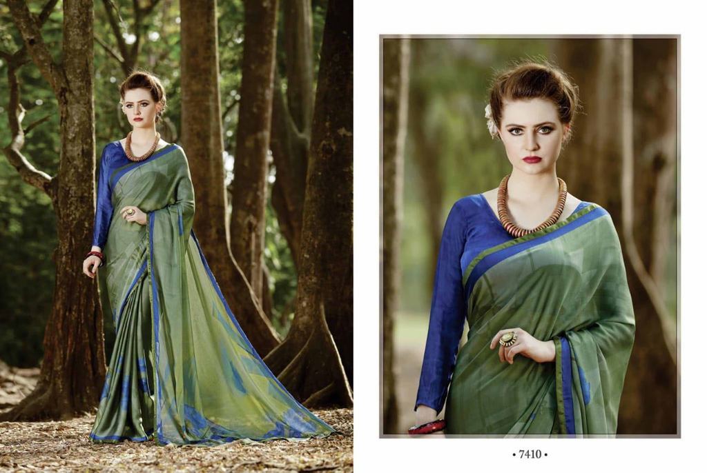 Fancy printed silk sarees