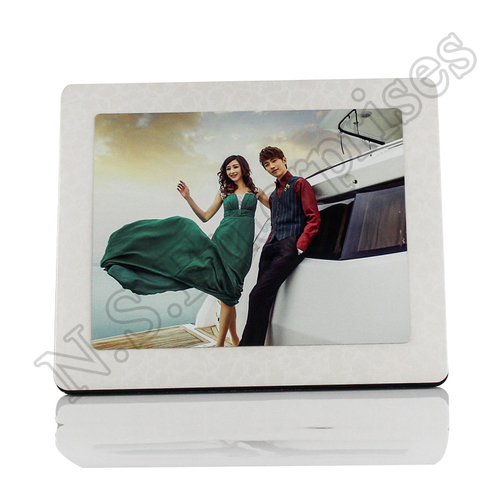 MD-004 SUBLIMATION CRYSTAL MDF FRAME - MDF Material, 250*300*12mm Size, Rectangle Shape, White Color | Ideal for Custom Printing Applications