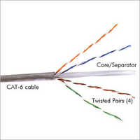 Cat-6 Utp Lan Cable - Copper Conductor, 100-500 Meter Length | Pvc And Xlpe Insulation, High Voltage For Audio/video Connections