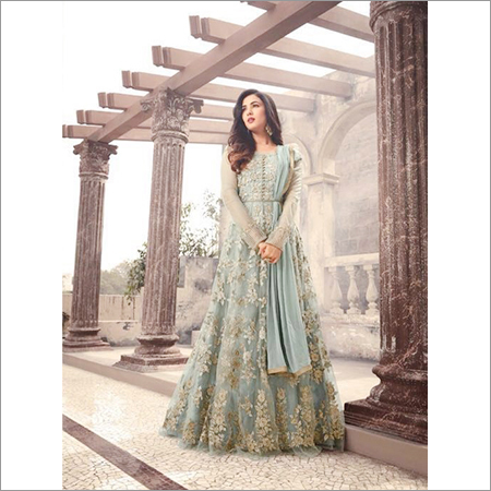 Ladies Embroidered Work Floor Length Anarkali Suit