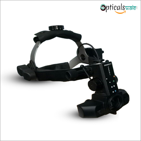 Binocular Indirect Ophthalmoscope - Lightweight Plastic Design, Black and Grey Color | Wireless Rechargeable with Halogen Illumination, IPD Adjustment, Includes Teaching Mirror and Scleral Depressor