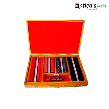 Red And Black Trial Lens Set Wooden Box