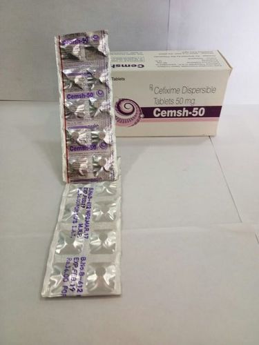 Cefixime 50 मिलीग्राम फैलाने योग्य टैब।