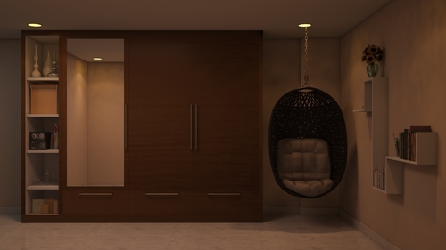 Openable Mirror Wardrobe