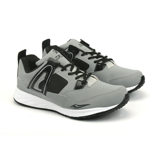 Men's Running Shoes - EVA Insole & Outsole, Grey and Black Design | Durable, Fancy, Lace-Up Closure, Ideal for Spring and Winter, Sizes 6-10
