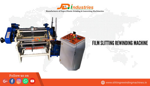 Silver & Orange Plastic Film Slitter Rewinder Machine