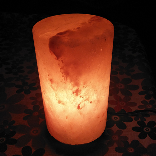 Cylinder Shaped Rock Salt Lamp