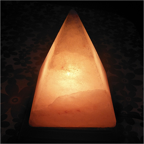 Pyramid Shaped Rock Salt Lamp