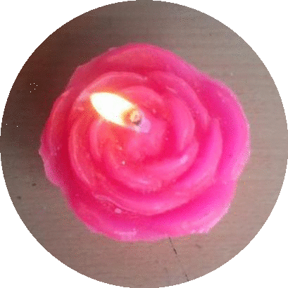 Flame-Less Rose Candle