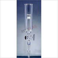 Dropping Funnel - Cylindrical, Open Top, Glass With Key/screw Stopcock | 50-500 Ml Capacity, Transparent Glass, Laboratory Use