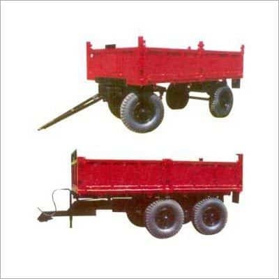 Four Wheeler Tractor Trolleys - Iron Frame, Red, Four Cylinder Engine | Hydraulic Steering Brake, Ergonomic Design