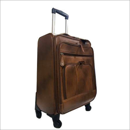 Leather Luggage Trolley Bag, for Travel, Size : 22x12x12 inch at USD 4250 -  USD 6550 / Piece in Kanpur