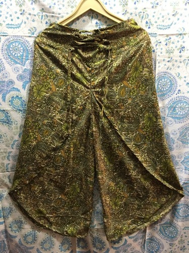 Cross Printed Saree Palazzo