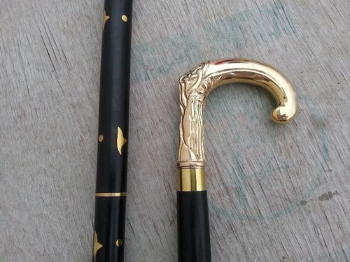 Vintage Brass Handle Victorian Designer Shaft Canes Wooden Antique Walking Stick At Best Price 5711