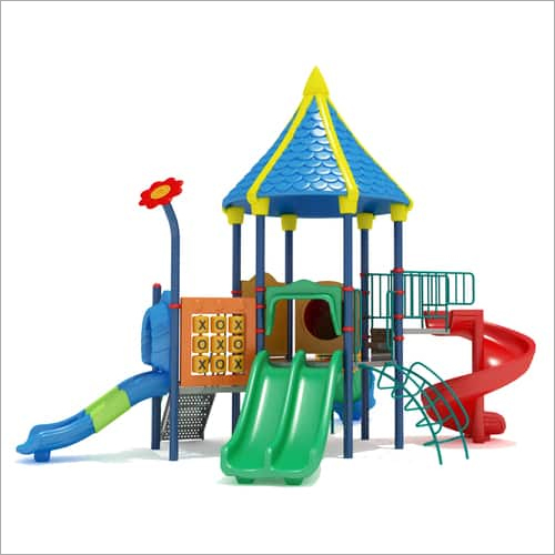 Small Slides For Kids - LLDPE Plastic & Metal, 26x17x12.6 ft | Age Upto 12 Years, Balancing & Climbing Fun