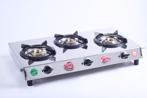 Manual 3 Burner Stainless Steel Gas Stove