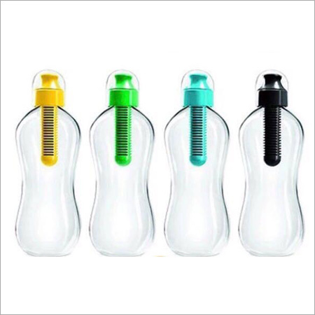 Personal Purifier Water Bottle - BPA-Free Plastic 250x70mm, Multicolor Carbon Filter, Reusable Portable