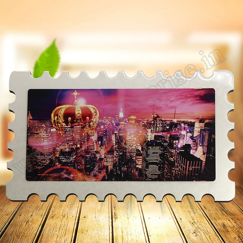 MD-026 Sublimation Crystal MDF Frame - Material: MDF, Size: 200*340*12mm, Color: White | Shape: Rectangle, Printing Size: 285*145mm