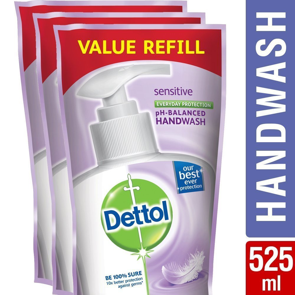 Dettol Liquid Handwash - 175 ml (Sensitive, Buy 2 Get 1 Free)
