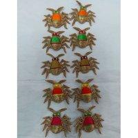 Handmade Patches - Fabric & Thread, 2x2 Inches, Gold Spider Design | Intricate, Durable, Versatile, Elegant, Unique Style, Fine Quality