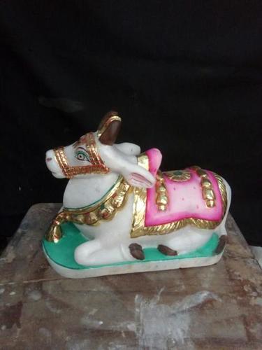 Marble Nandi Statue