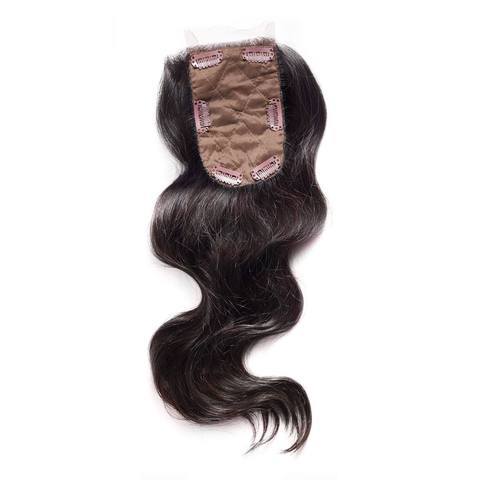 Natural Black Wavy Clip In Closure