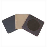 Leather Coaster - Leather, 4x4 Inches, Brown, Square , Double-stitched, Skid-proof Design For Stability