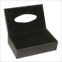 Leather Tissue Box - Genuine Leather, 12.5 X 9 X 6 Cm , Black Color - Impeccable Finish, Lightweight Design, Elegant Décor Piece