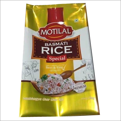Window Metallic Rice Pouch - 1 Kg Capacity Durable Plastic Material for Optimal Freshness