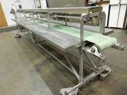 Packing Conveyor - Stainless Steel Frame, 12-Inch PVC Belt, 10-Foot Length, 1/2 HP Motor, 10-60 Feet Per Minute Speed, 100 lbs Weight Capacity
