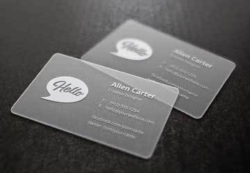 Transparent Multi Colour Visiting Cards