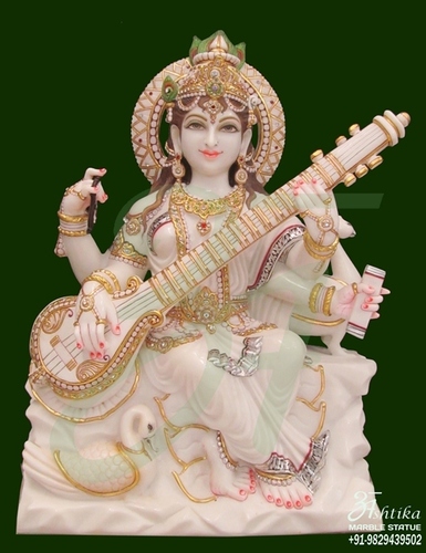 Marble Saraswati Statue