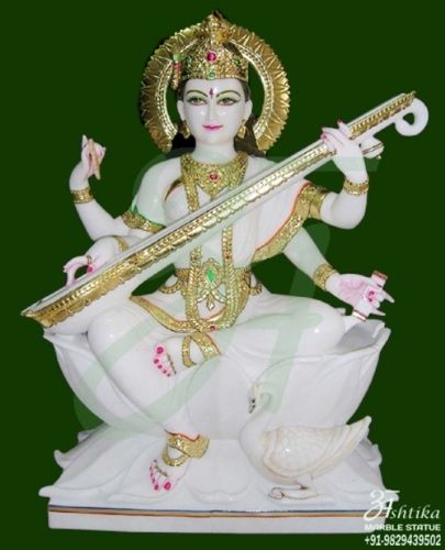Marble Saraswati Statue