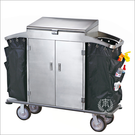 Stainless Steel Tube Housekeeping Trolley