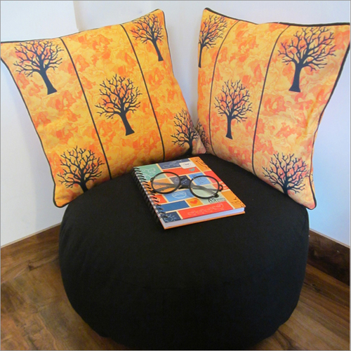 Yellow And Black Floor Cushion Covers