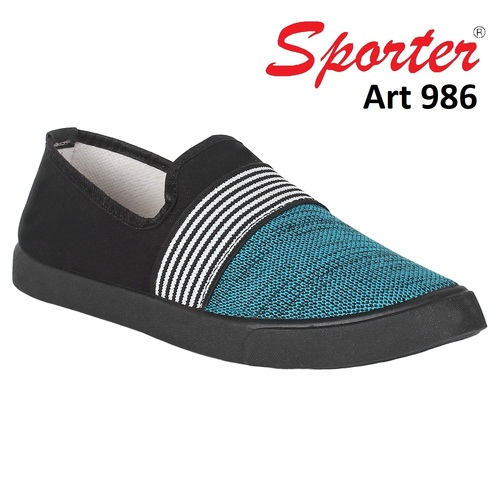 Sporter Men/Boys Canvas Blue-986 Loafers & Moccasins