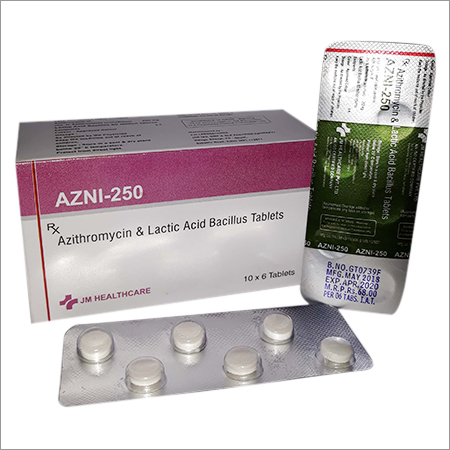 Azni-250 Azithromycin & Lactic Acid Bacillus Tablets Generic Drugs