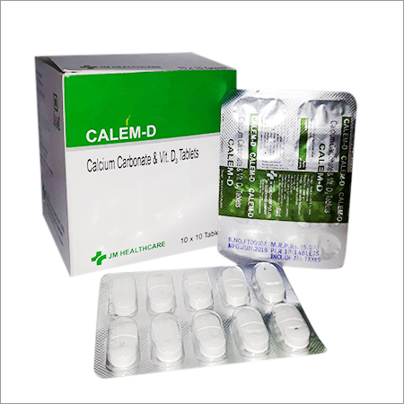 Calem-D Calcium Carbonate & Vitamin D3 Tablet General Medicines