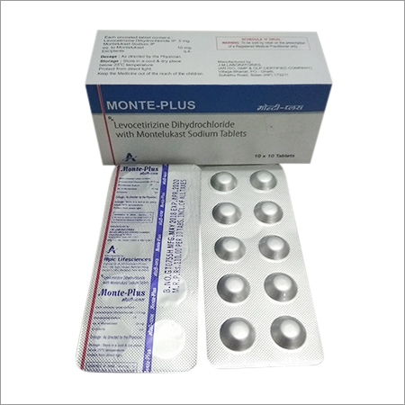 Monte-Plus Levocetirizine Dihydrochloride With Montelukast Sodium Tablets General Medicines