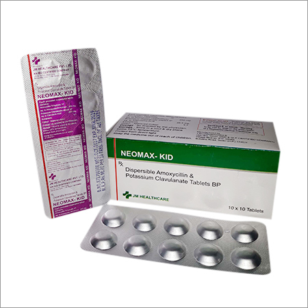 Neomax-KID - Dispersible Tablets of Amoxycillin and Potassium Clavulanate | Effective Against Bacterial Infections, Suitable for Adults and Teens, Store in Cool Dry Place