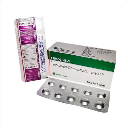Lemozine 5 Levocetirizine Dihydrochloride Tablets - Antihistamine Allergy Relief, Rapid Action for Itchy Eyes/Nose, Sneezing, and Hives, Suitable for All Ages