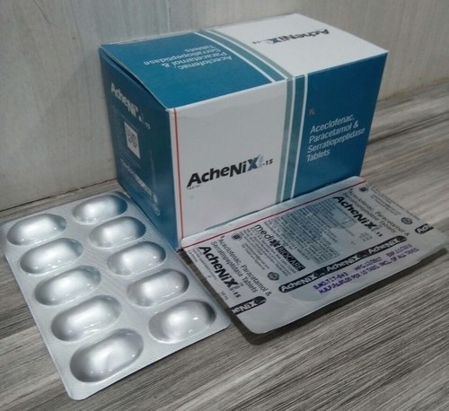 Aceclofenac, Paracetamol & Serratiopeptidase Tablet